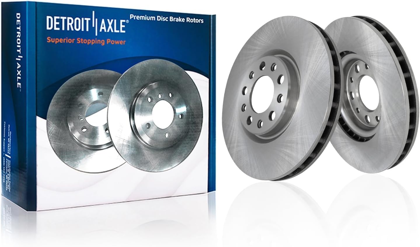 Detroit Axle - Front Brake Kit for 2014-2019 Cadillac CTS 2016-2020 Chevrolet Camaro, Disc Brake Rotors Ceramic Brakes Pads with Hardware Replacement : 12.64' inch Rotors