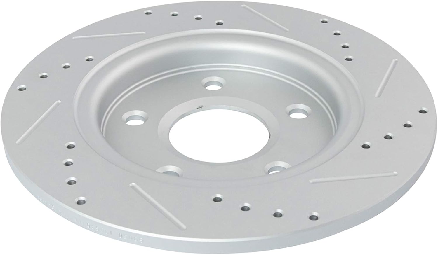 TRQ Performance Rear Brake Pad & Rotor Set Ceramic Drilled Slotted Coated Solid Rotors Calipers Compatible with 08-12 Chrysler Town & Country Dodge Grand Caravan 2012 Ram C/V 09-12 Volkswagen Routan