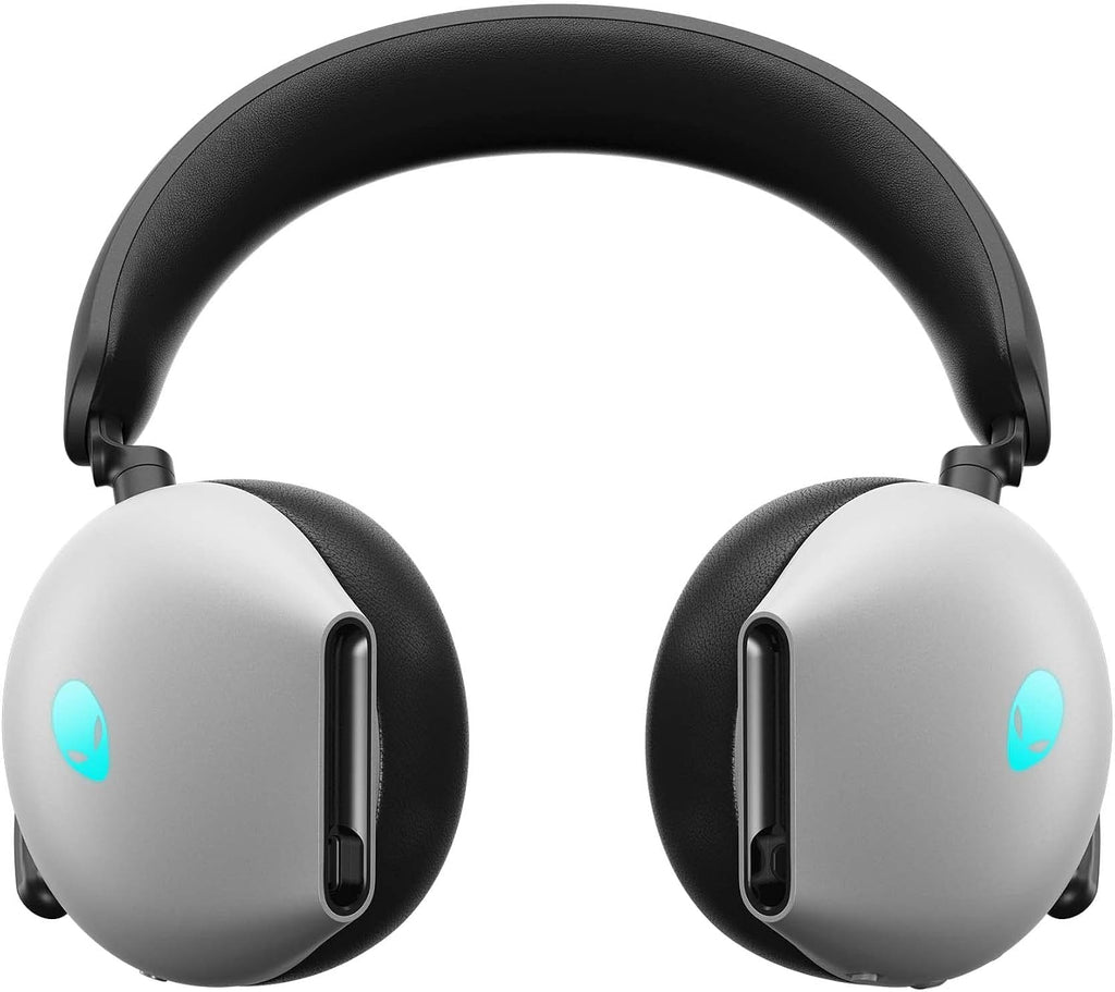 Alienware AW920H Tri-Mode Wireless Gaming Headset - Dolby Atmos Virtual Surround Sound, Active Noise Cancelling, AI-driven Noise-Cancelling microphone, USB-C Wireless Dongle - Lunar Light, Large