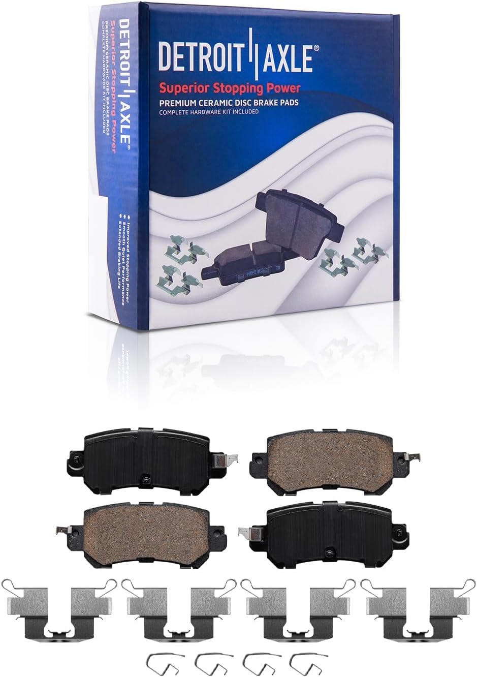 Detroit Axle - Brake Rotors Brake Pads for 2013 2014 2015 Mazda CX-5, Disc Brake Rotors Ceramic Brakes Pads with Hardware Brake Kit Replacement : 11.69' inch Front and 11.93' inch Rear Rotor