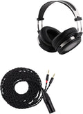 Linsoul SIMGOT EP5 Over-Ear Headphones, 50mm Ultra-Magnetic Drivers, Innovative Closed-Back HiFi Monitor, Dual 3.5mm TRS Detachable Cable + Tripowin Nova Monitor Headphone Cable(XLR, Black)