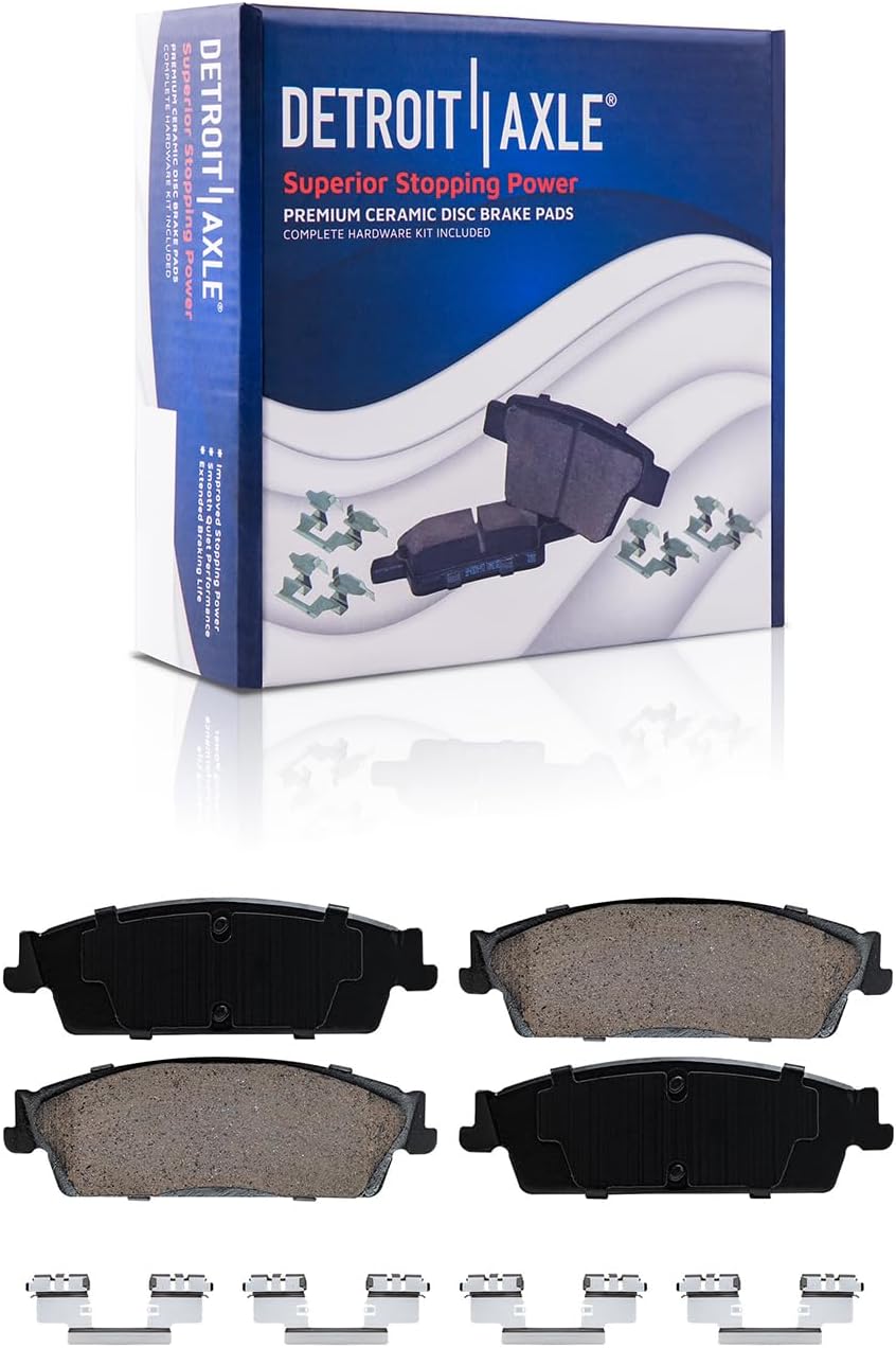 Detroit Axle - 2WD Brake Kit for Sierra Silverado Suburban 1500 Tahoe Yukon Escalade Front Wheel Bearing Hubs Brake Rotors Brake Pads Replacement : 12.99' inch Front & 13.58' inch Rear Rotor