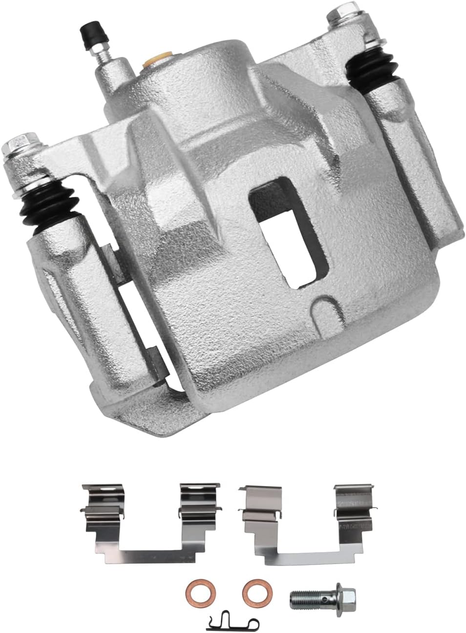 Detroit Axle - Front Brake Calipers for 2003-2008 Toyota Corolla Matrix Pontiac Vibe 2004 2005 2006 2007 Disc Brake Calipers w/Bracket Replacement [Metal Piston Only Option Available]