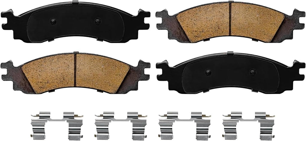 Detroit Axle - Front Brake Kit for 2006-2010 Ford Explorer Sport Trac Mercury Mountaineer Wheel Bearing Hubs Replacement Disc Brake Rotors 2007 2008 2009 Ceramic Brakes Pads