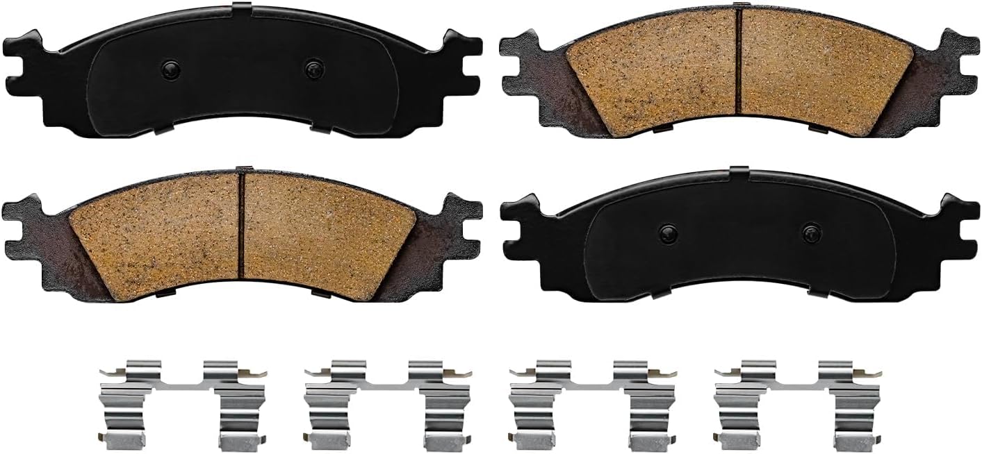 Detroit Axle - Front Brake Kit for 2006-2010 Ford Explorer Sport Trac Mercury Mountaineer Wheel Bearing Hubs Replacement Disc Brake Rotors 2007 2008 2009 Ceramic Brakes Pads