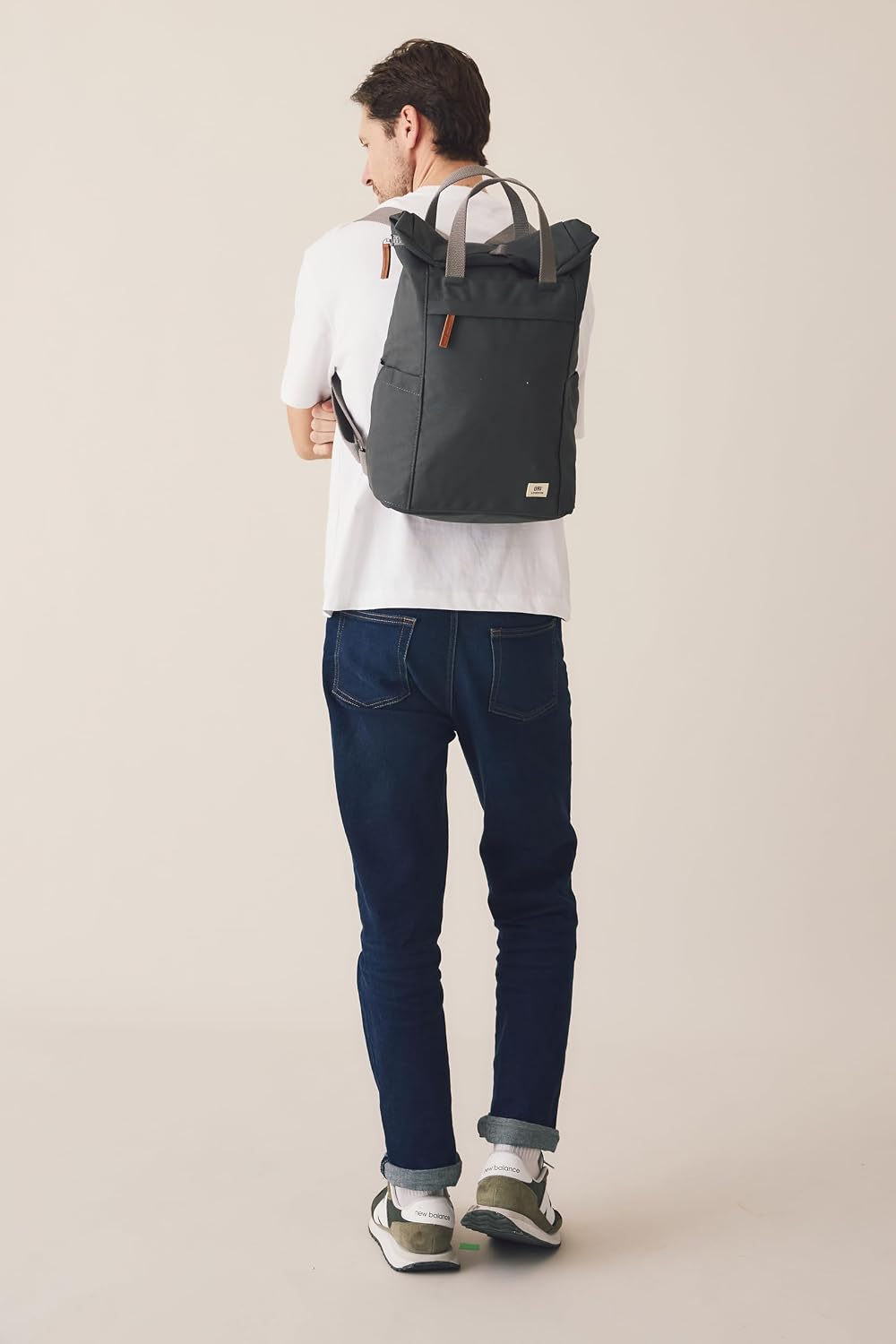 ORI LONDON Travel Backpack - Large Water-Resistant Nylon Rolltop Laptop Backpack for Men & Women - The Finchley - Teal