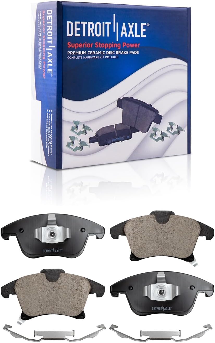 Detroit Axle - Brake Kit for 2013-2016 Ford Fusion Lincoln MKZ, Disc Brake Rotors Ceramic Brakes Pads 2014 2015 Replacement: 11.81' inch Front and 11.89' inch Rear Rotor