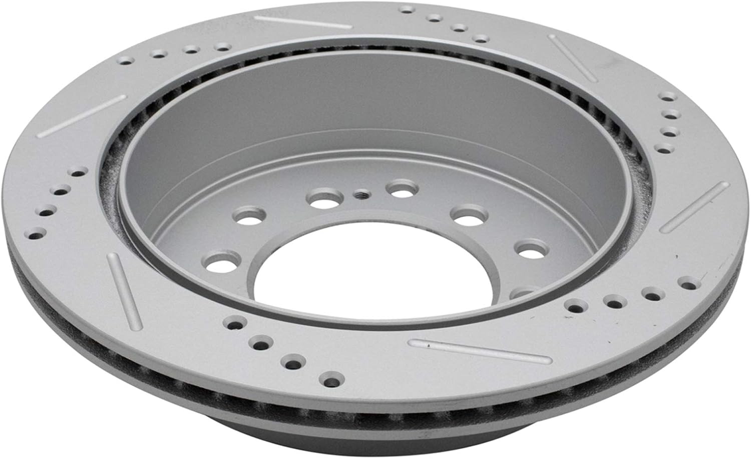 TRQ Performance Rear Brake Pad and Rotor Set Ceramic Coated Drilled Slotted Rotors Calipers Compatible with 2003-2009 Toyota 4Runner 2007-2009 FJ Cruiser