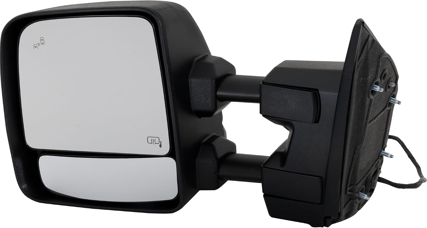 Kool Vue Driver Side Power Heated Towing Mirror for Nissan Titan 2017-2019 With Signal Light, Blind Spot Monitor, Memory & Puddle Lamp Textured