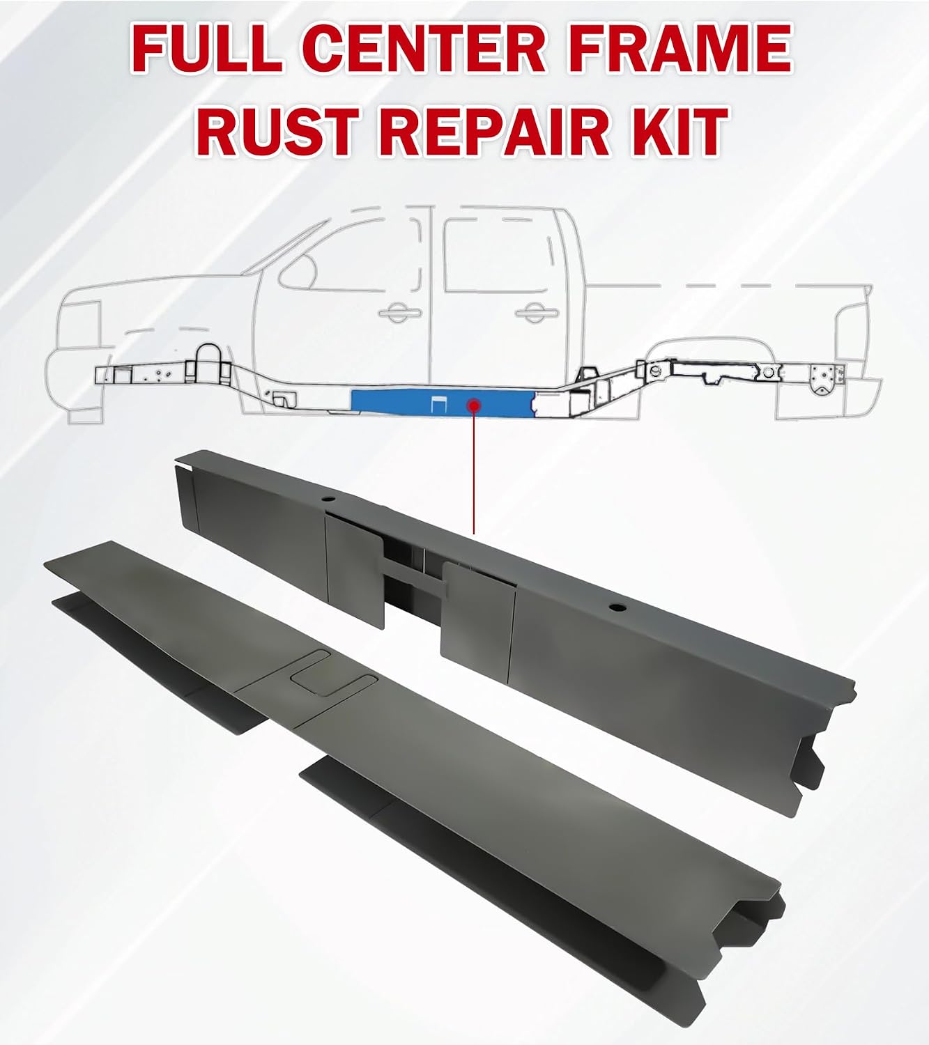 ELITEWILL Frame Repair Kit Fit for 07-14 Chevy Silverado GMC Sierra 1500 | Fit for 2nd Gen Silverado & 3rd Gen Sierra 1500 Extended & Crew Cab,11-Gauge Steel,Zinc-Coated Surface,Rust Prevention