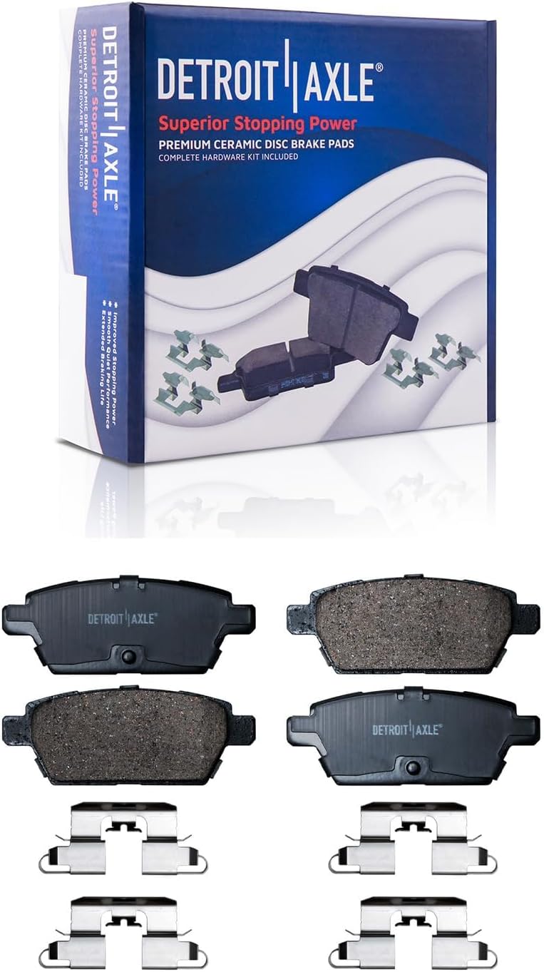 Detroit Axle - Rear Brake Kit for Ford Fusion Lincoln MKZ Zephyr Mazda 6 Mercury Milan, Brake Rotors Ceramic Brakes Pads Brake Calipers Replacement