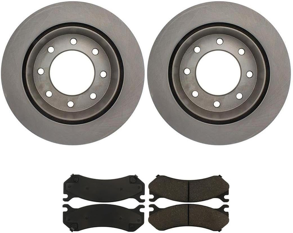 Arrhythmic 4Pcs Rear Brake Pads and Rotors Kit for Chevrolet Silverado 1500 HD 2001-2006 for Chevy Silverado 1500 HD 2001-2006 for Chevrolet Silverado 1500 HD Classic 2007-2007