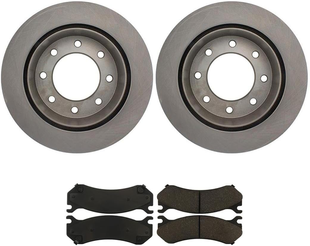 Arrhythmic 4Pcs Rear Brake Pads and Rotors Kit for Chevrolet Silverado 1500 HD 2001-2006 for Chevy Silverado 1500 HD 2001-2006 for Chevrolet Silverado 1500 HD Classic 2007-2007