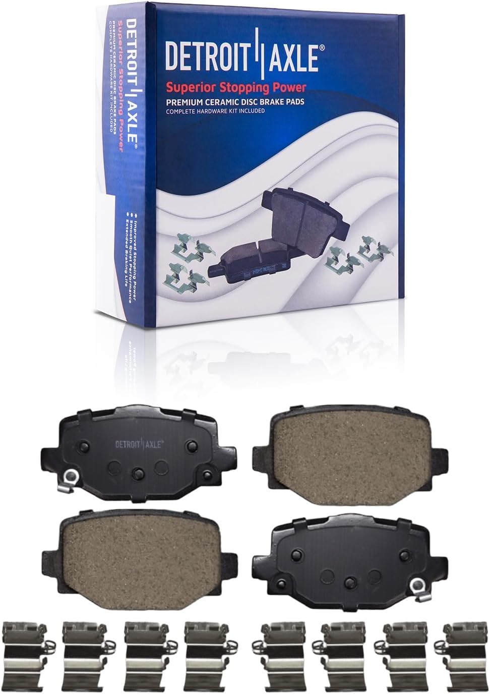 Detroit Axle - Brake Kit for 2022 2023 2024 2025 INFINITI QX55, Disc Brake Rotors Ceramic Brakes Pads with Hardware Replacement: 12.99' inch Front and 12.13' inch Rear Rotor