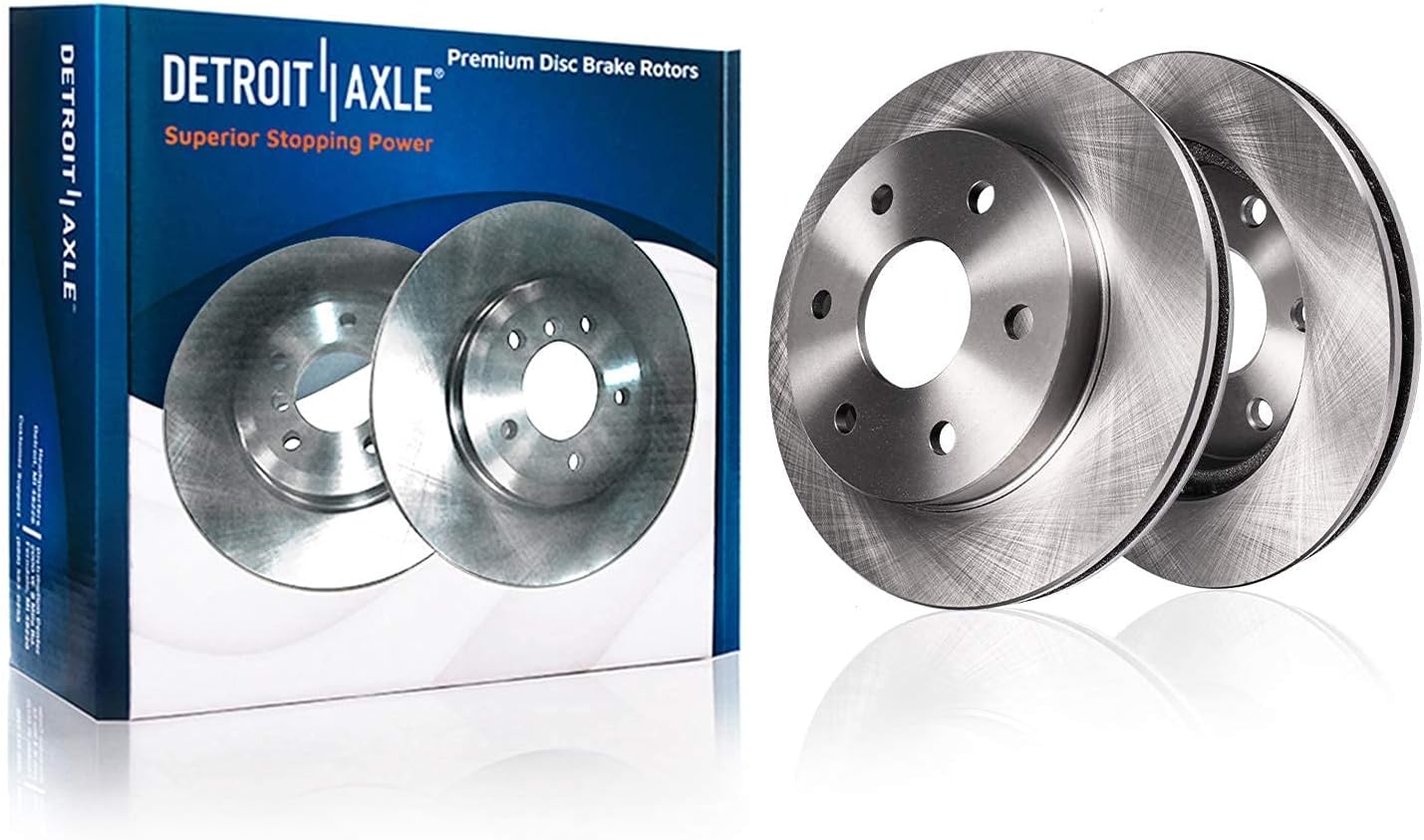 Detroit Axle - 4WD Front Brake Kit for Silverado Sierra 1500 GMC Chevy Tahoe, Disc Brake Rotors Ceramic Brake Pads CV Axles Wheel Bearing Hubs Tie Rods Pitman Idler Arms Bracket Replacement