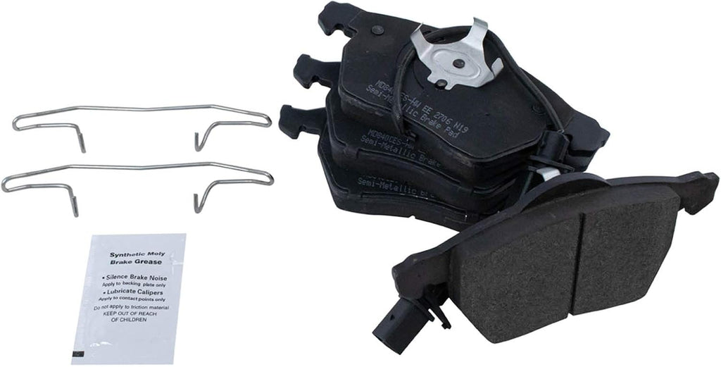 TRQ Performance Front and Rear Brake Pad and Rotor Set Semi Metallic Coated Drilled Slotted Vented Solid Compatible with 2002-2004 Audi A4 A4 Quattro