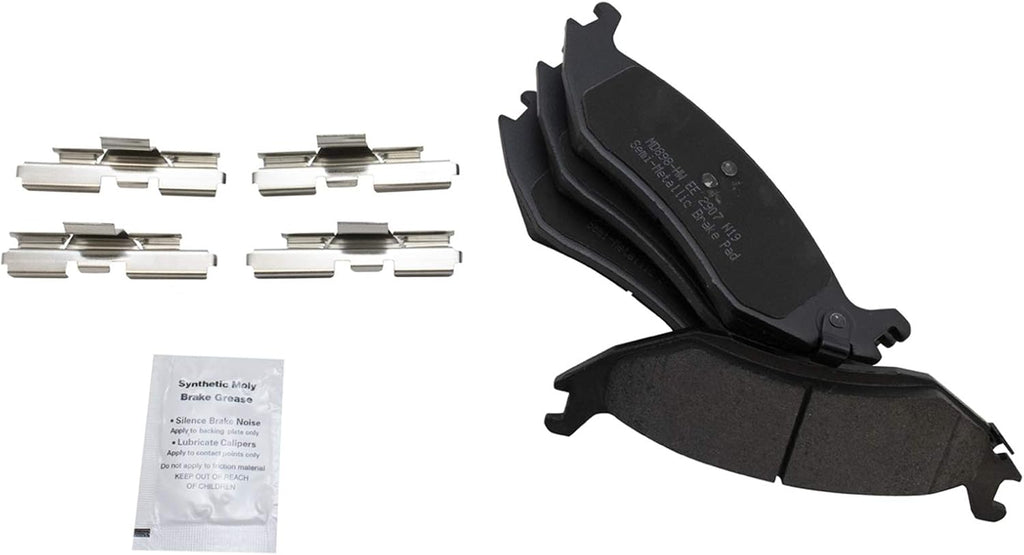 TRQ Front & Rear Brake Pad & Rotor Kit Semi-Metallic Compatible with 2007-2009 Chrysler Aspen Dodge Durango 2006-2010 Ram 1500 2011-2018 Ram 1500 2019-2021 1500 Classic