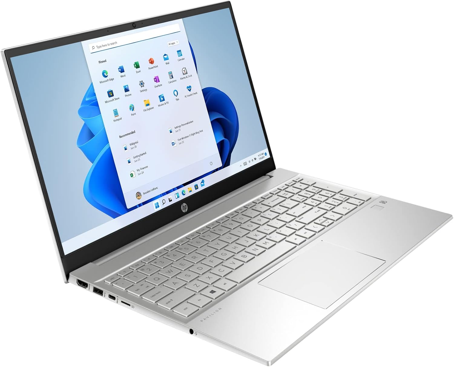 HP [Windows 11 Pro] Newest Pavilion Laptop | 15.6' Full HD Screen | Intel Core i7-1165G7 Processor | Webcam | HDMI | Wi-Fi | Bluetooth | USB Type-C | Silver (16GB RAM | 512GB PCIe SSD)