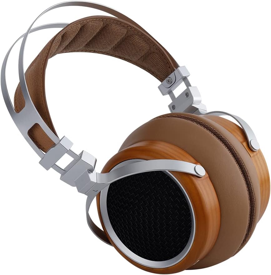 SIVGA Luan Hi-Fi Dynamic Driver Open-Back Wood Wired Earphone with Detachable Cable,Professional Grade Headphone for Audiophiles, for Home, for Studio (Brown)