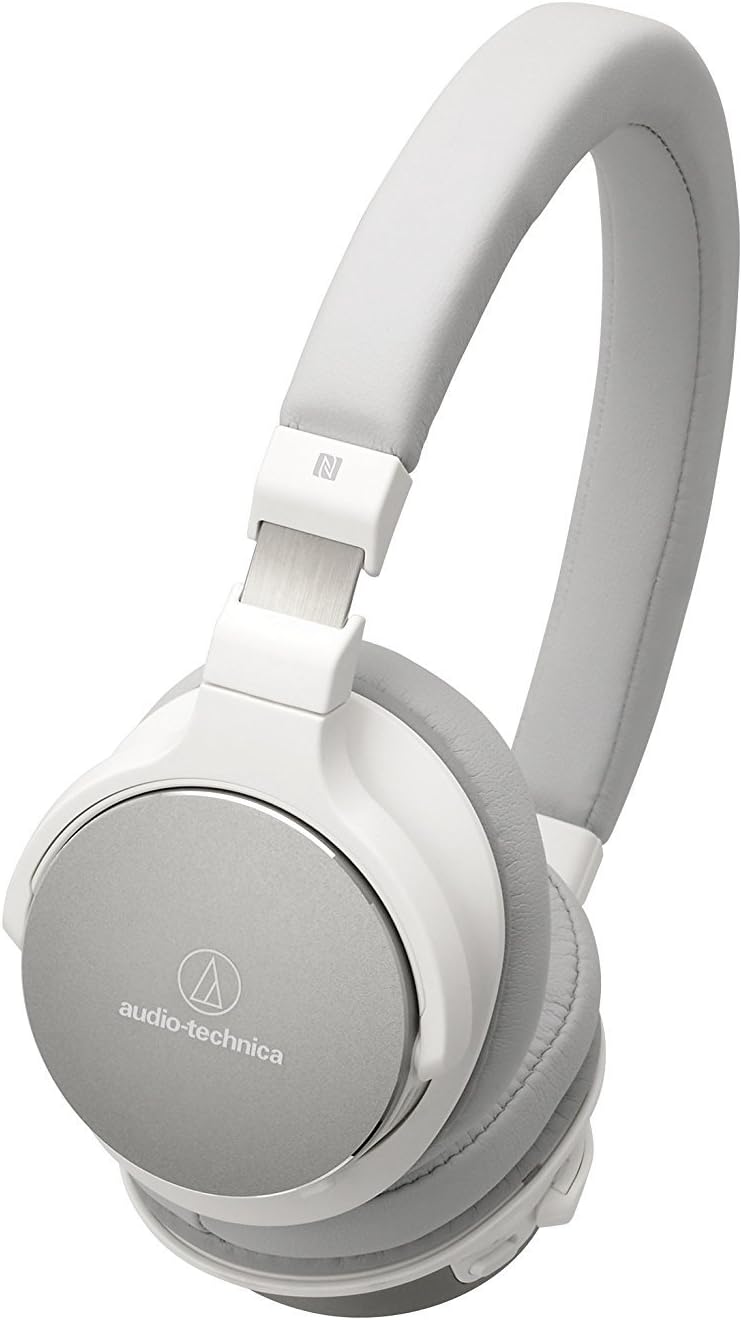 Audio-Technica ATH-SR5BTWH Bluetooth Wireless On-Ear High-Resolution Audio Headphones, White