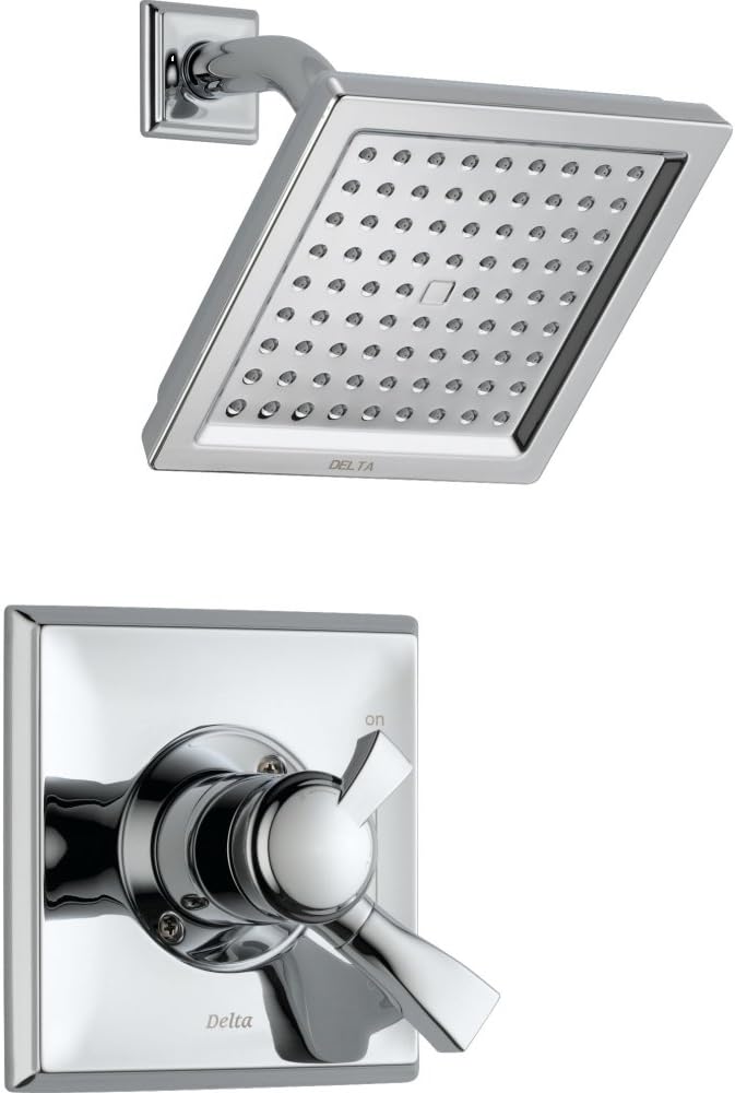 Delta Faucet Dryden 17 Series Dual-Function Shower Trim Kit with Single-Spray Touch-Clean Shower Head, Chrome T17251 (Valve Not Included)