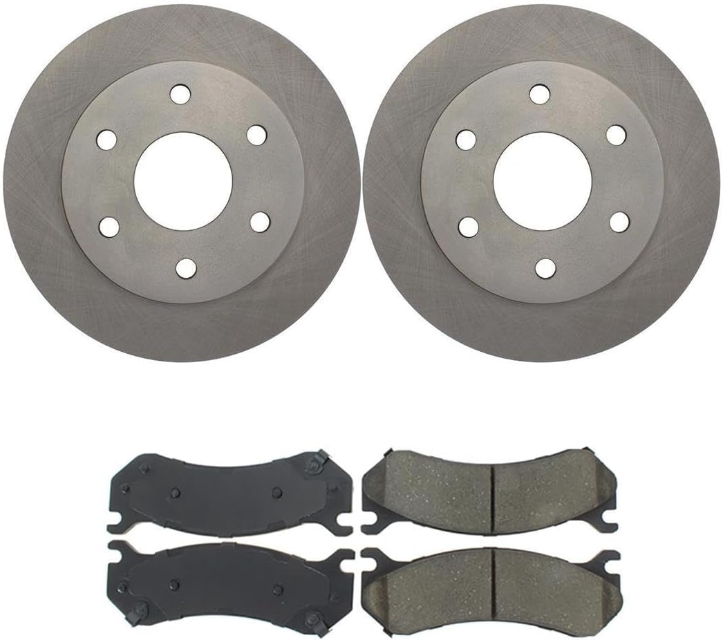 Brakes and Rotors Kit - 3PCS Front Disc Brake Pads and Rotors, Brake kit for Chevrolet Express 2500 2003-2006 for Chevy Express 2500 2003-2006 for Chevrolet Silverado 1500 1999-2007