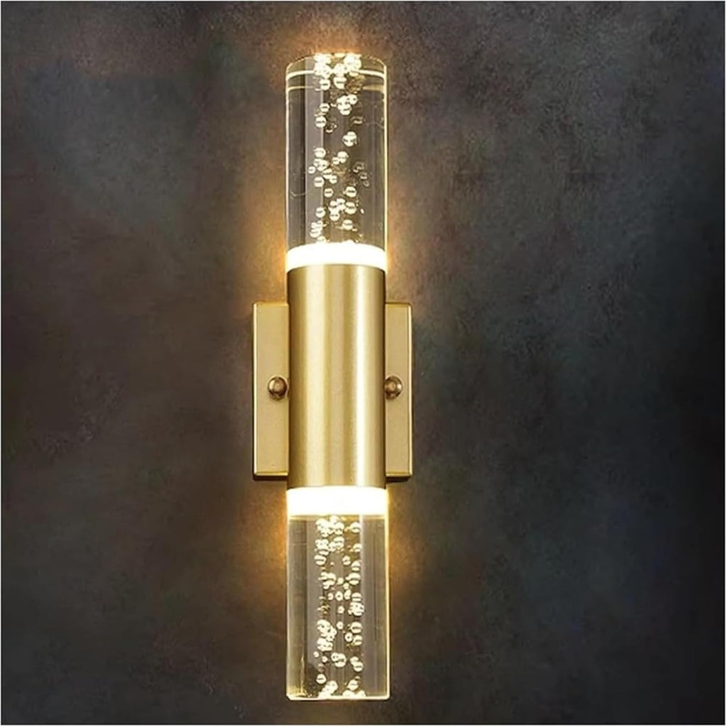 Modern Bubble Crystal LED Wall Lamps Bathroom Dresser Living Room Bedroom Gold/Silver Wall Sconces Indoor Decor Lighting Lustres Modern(Warm Light)
