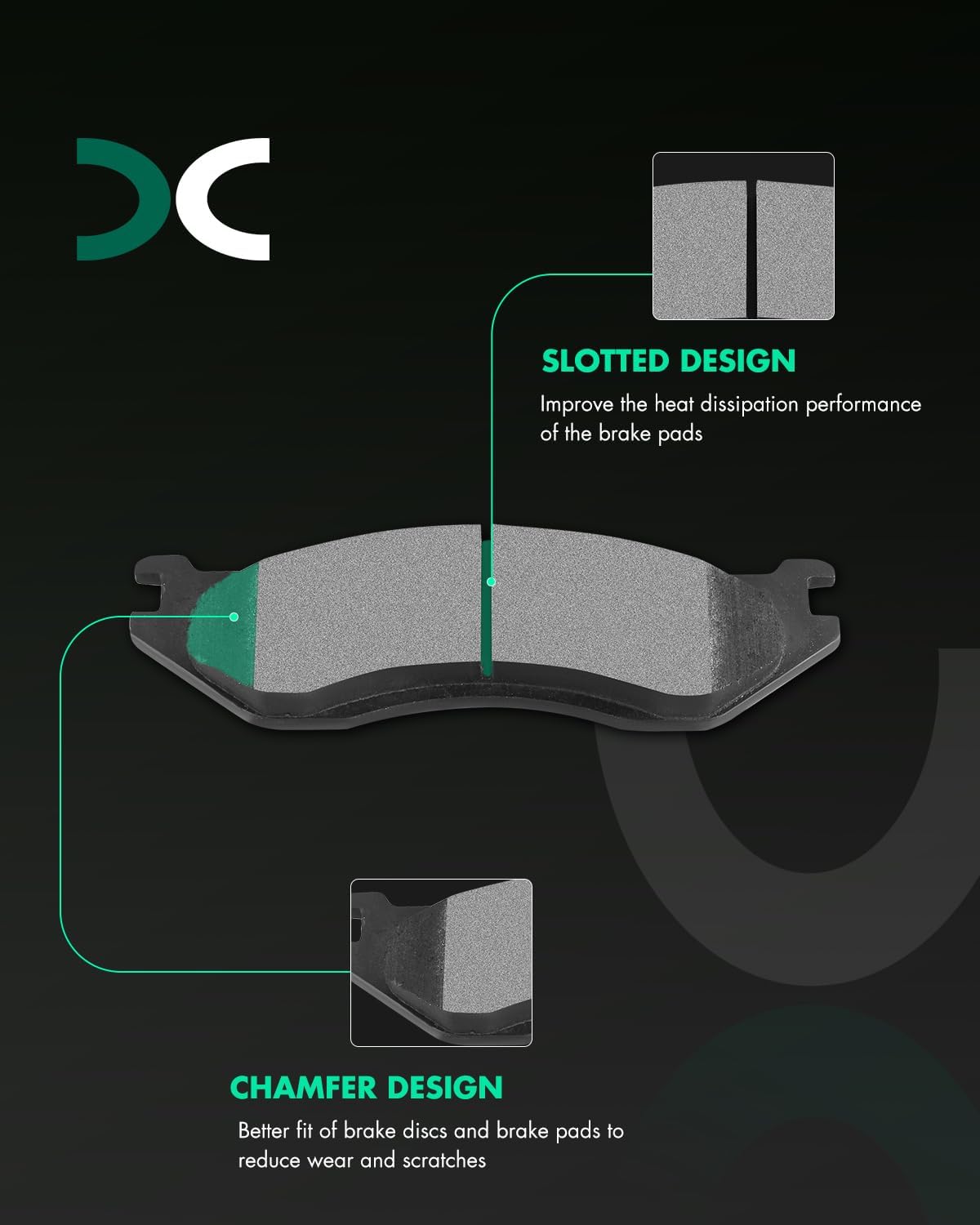 SCITOO Disc Brake Pads and Rotors Front 13.23' Rotors Replacement For Dodge For Durango 2004-2006,For Dodge For Ram 1500 2002-2005, 5/Lugs Vented Brake Kits