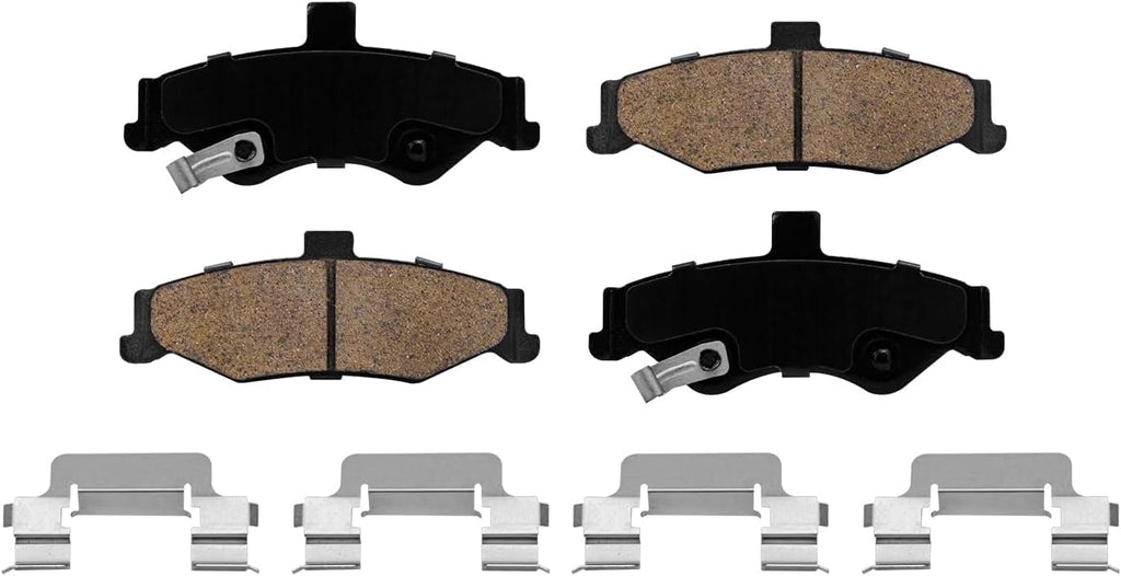 Detroit Axle - Brake Kit for 98-02 Chevrolet Camaro Pontiac Firebird Drilled Slotted Brake Rotors 1998 1999 2000 2001 2002 Ceramic Brake Pads Replacement : 11.92' inch Front and 12.01' inch Rear Rotor