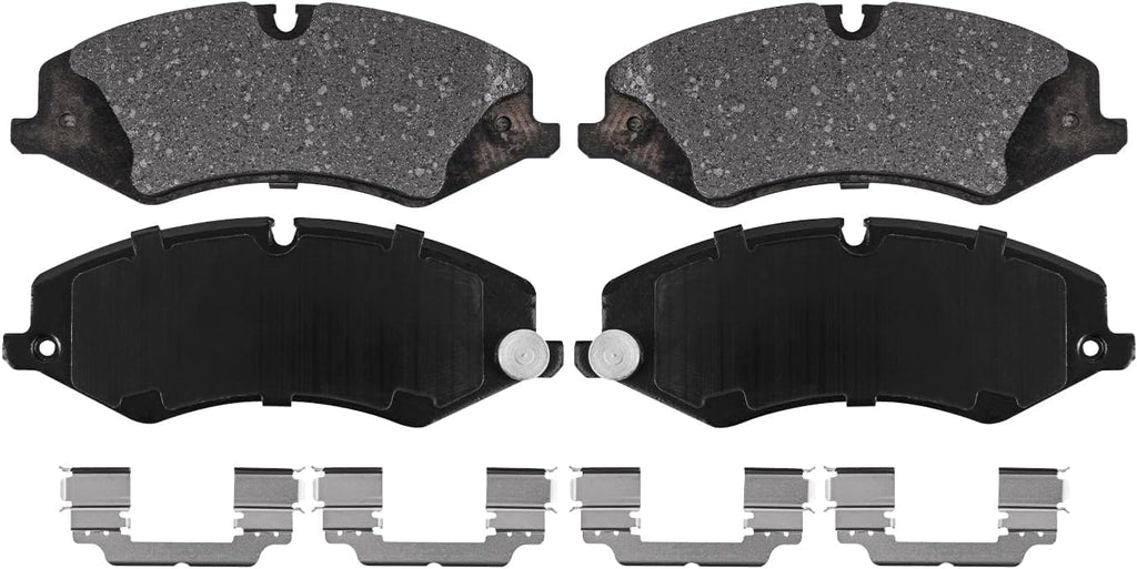 Detroit Axle - Front Brake Kit for Land Rover Discovery Range Rover Sport LR4, 14.17' inch Disc Brake Rotors Ceramic Brakes Pads with Hardware Replacement