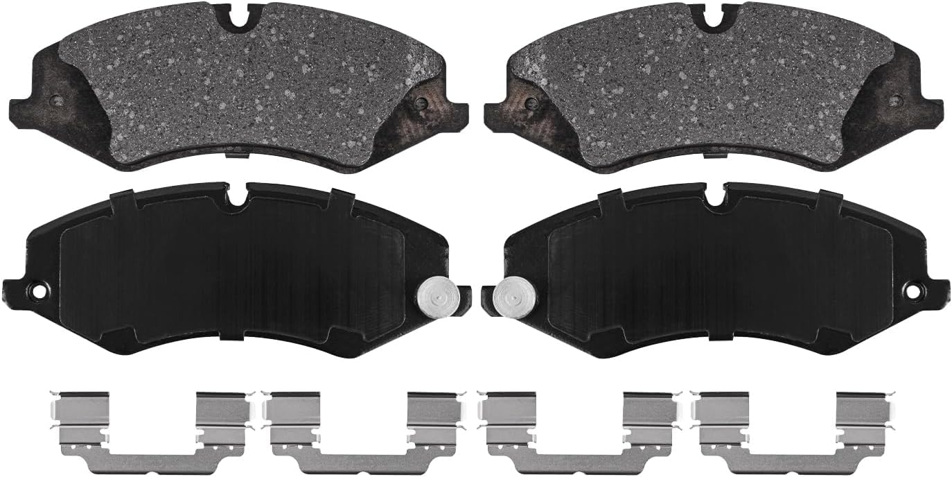 Detroit Axle - Front Brake Kit for Land Rover Discovery Range Rover Sport LR4, 14.17' inch Disc Brake Rotors Ceramic Brakes Pads with Hardware Replacement