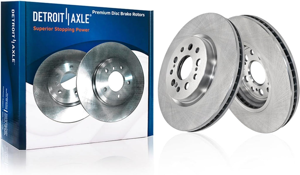 Detroit Axle - 8pc Brake Kit for 2017-2021 Honda Clarity Disc Brakes Rotors 2018 2019 2020 Ceramic Brake Pads with Hardware Replacement : 12.28' inch Front and 12.20' inch Rear