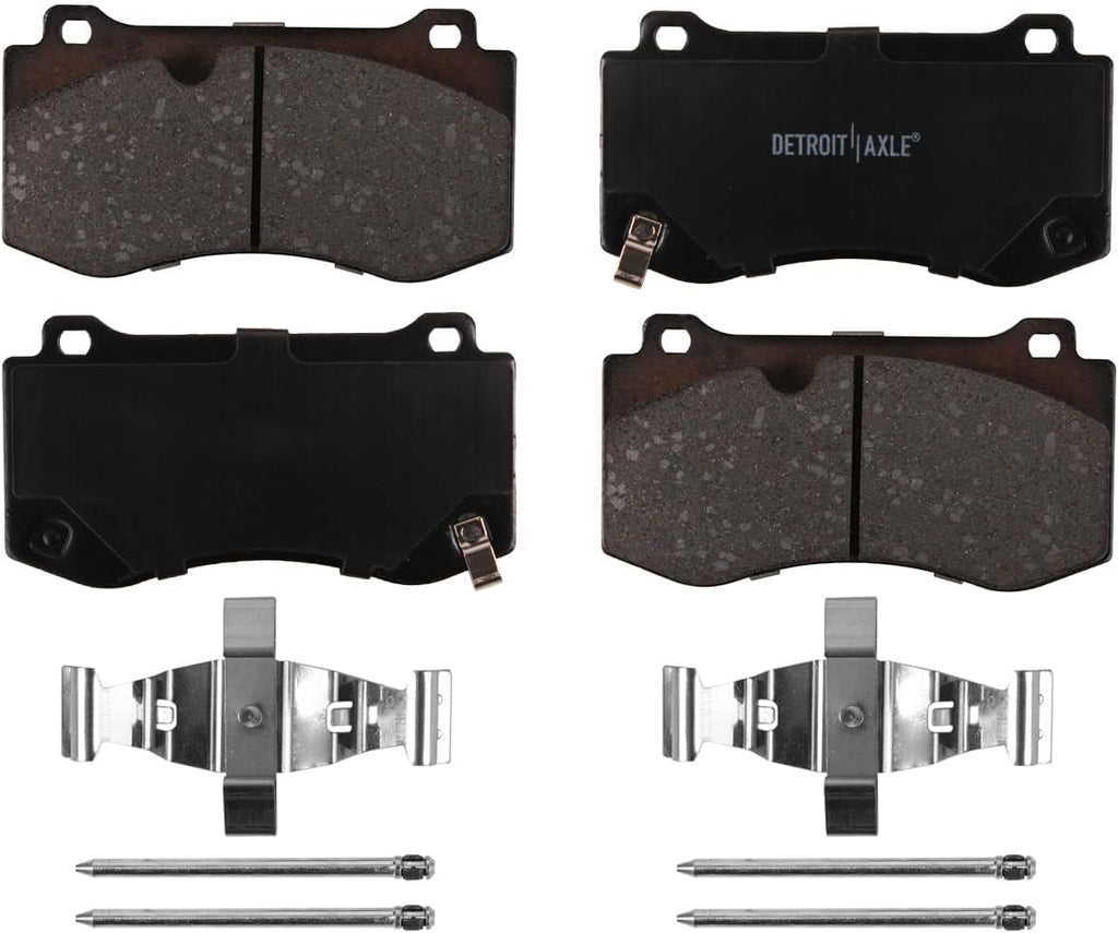 Detroit Axle - 8pc Brake Kit for Dodge Charger Challenger Magnum Chrysler 300, Disc Brake Rotors Ceramic Brakes Pads with Hardware Replacement : 14.17' inch Front and 13.78' inch Rear Rotor
