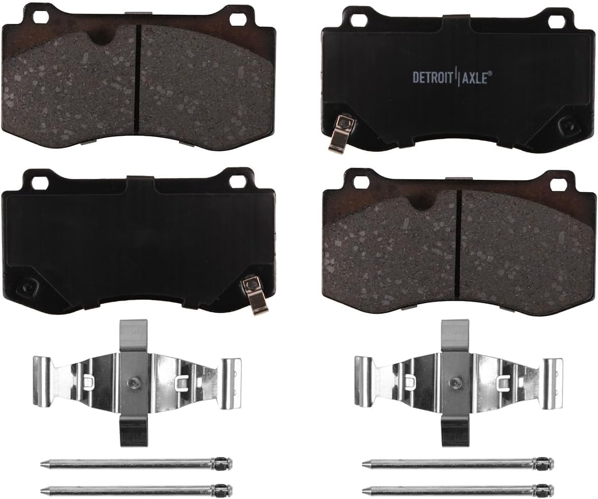 Detroit Axle - 8pc Brake Kit for Dodge Charger Challenger Magnum Chrysler 300, Disc Brake Rotors Ceramic Brakes Pads with Hardware Replacement : 14.17' inch Front and 13.78' inch Rear Rotor
