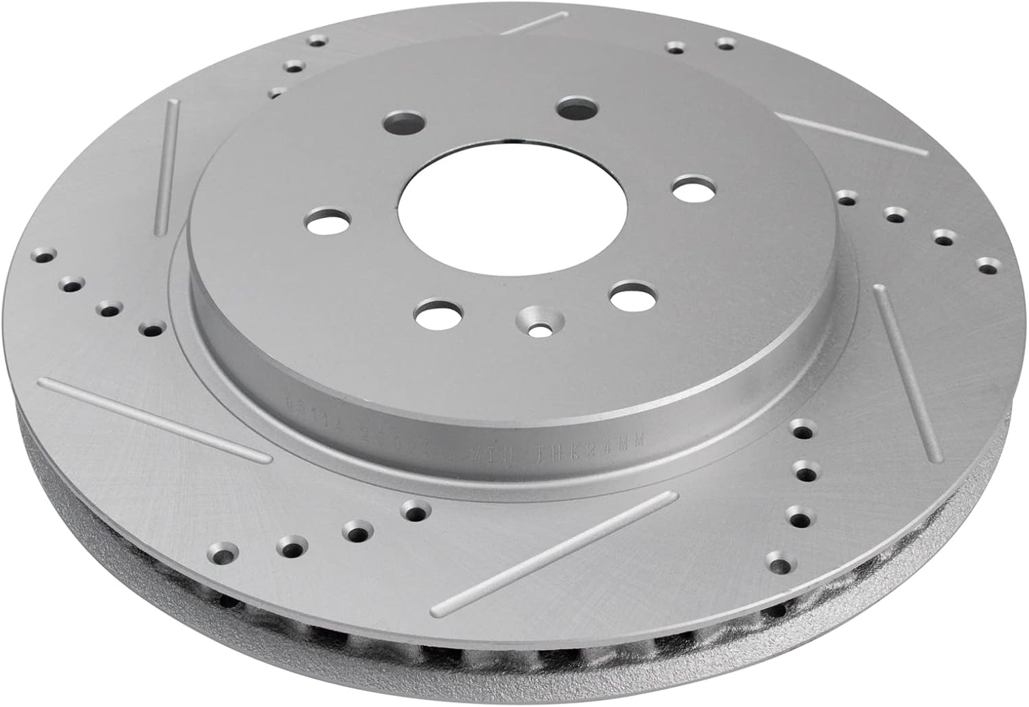 TRQ Performance Rear Brake Pad and Rotor Set Ceramic Vented Coated Rotors Calipers Compatible with 2004-2009 Cadillac SRX