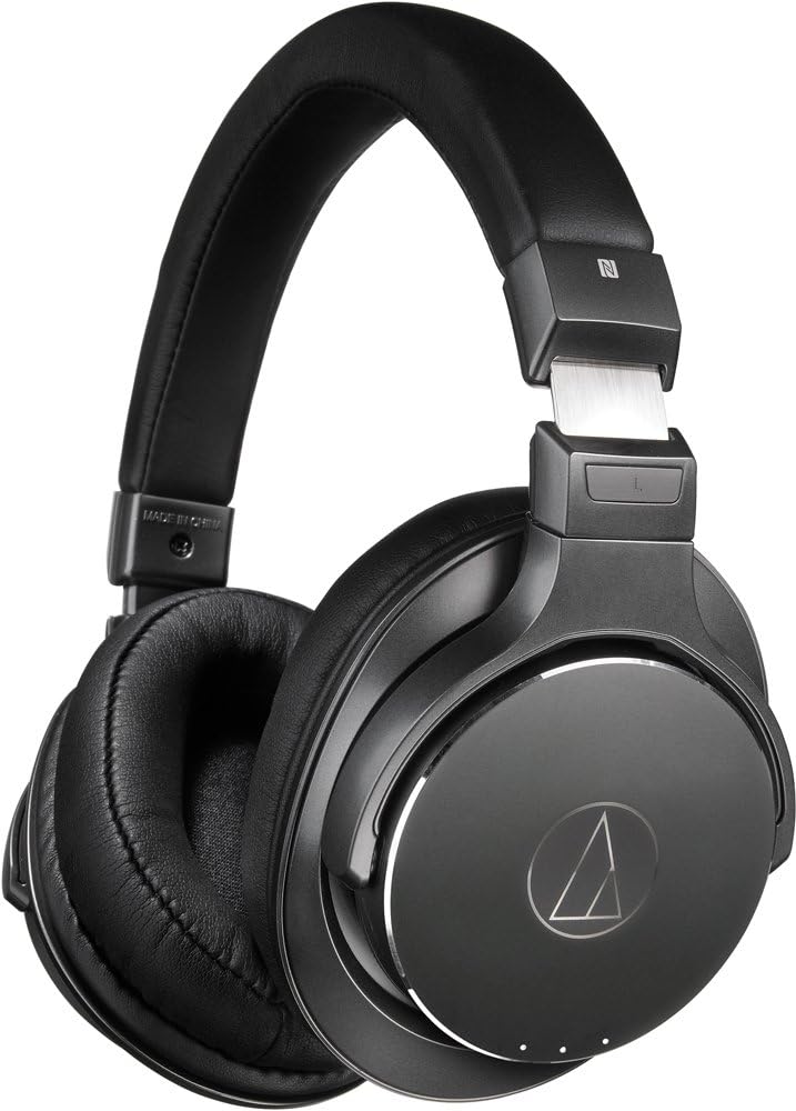 Audio-Technica ATH-DSR7BT Bluetooth Wireless Over-Ear Headphones with Pure Digital Drive, Black, Adjustable