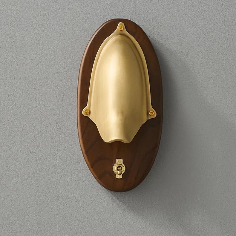 Brass Wood Wall Light E27 Bulb for Bedroom Parlor Stars Aisle Restaurant Gold Silver Copper Wall Lamp Sconce,Bathroom