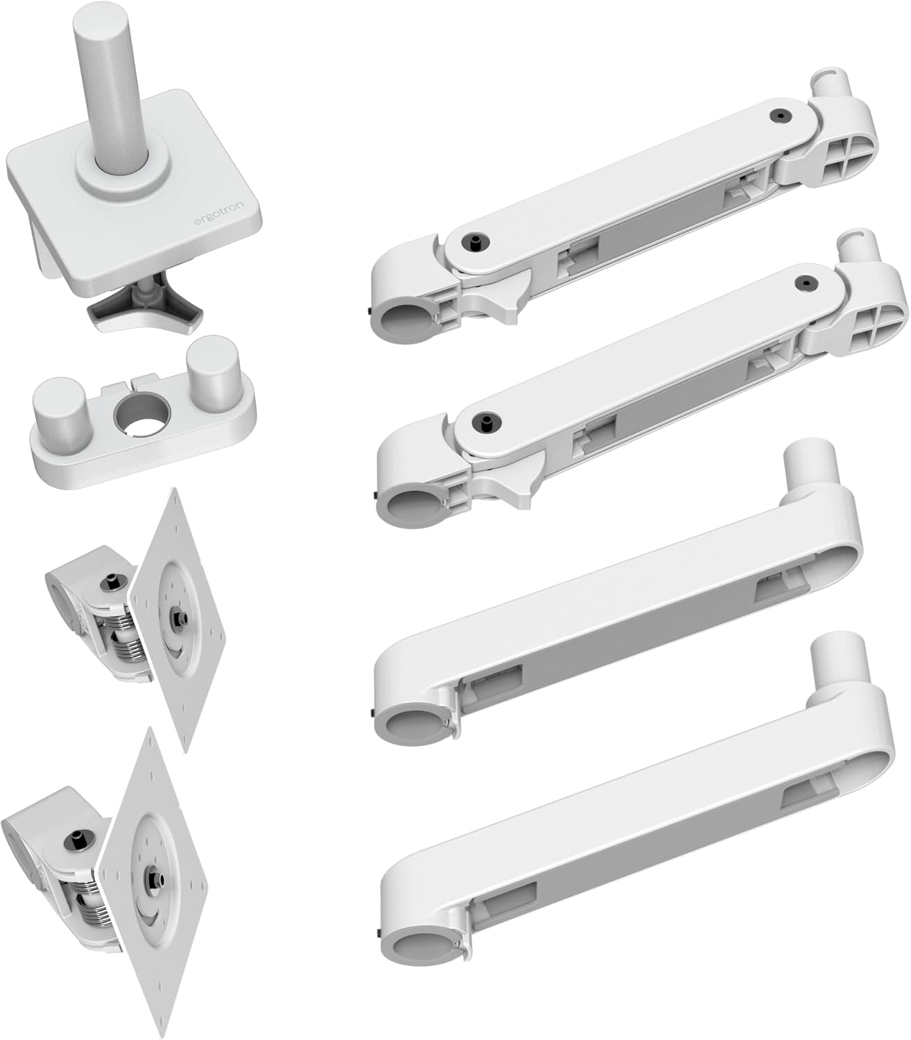 Ergotron – Upgraded LX Pro Premium Dual Monitor Arm, VESA Desk Mount – for 2 Monitors Up to 27 Inches, 4 to 20 lbs Each – White