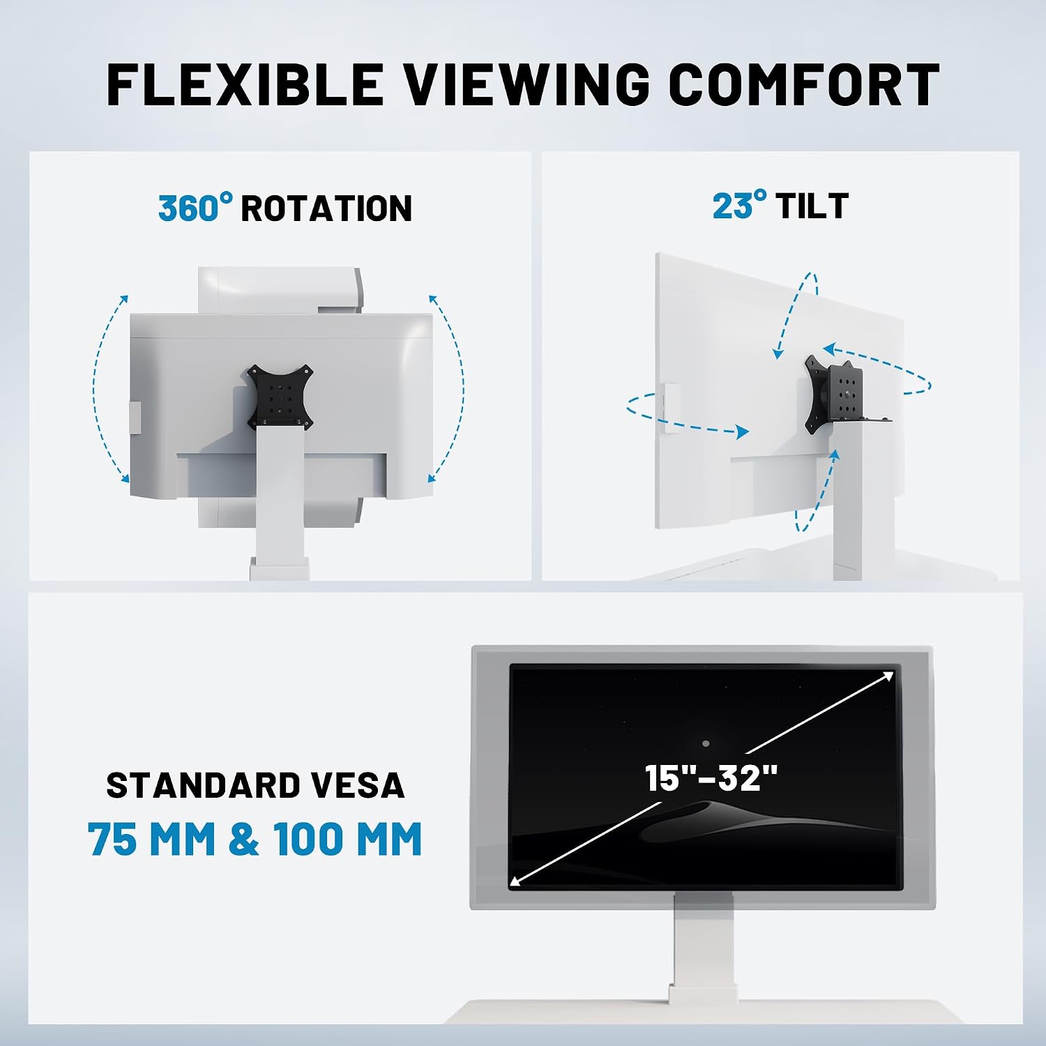 Electric Standing Desk Converter 28' Wide, Height Adjustable Desk Riser, Computer Workstation, Sit-Stand Convertor for Home, Office, School (White, 1 Arm Included)