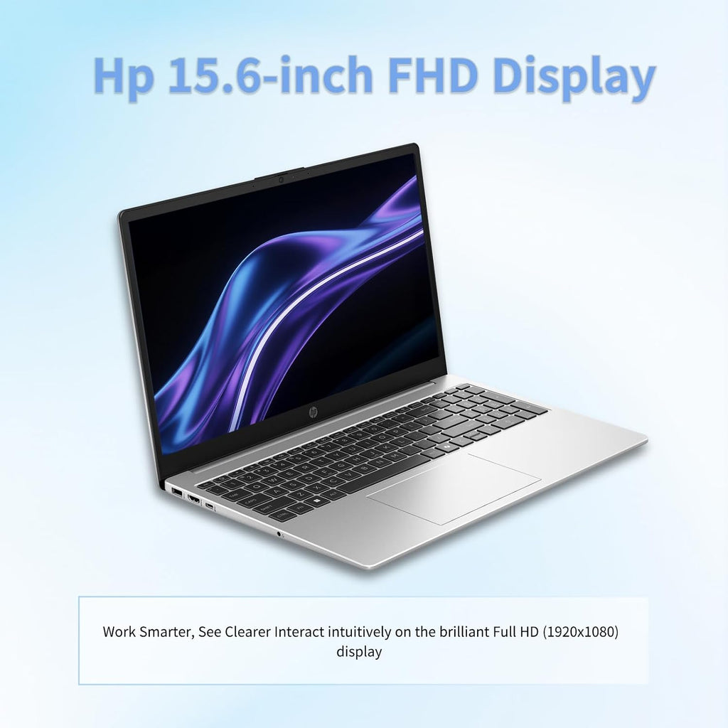HP 250 G10 Laptop Computer for Business | Intel-10-Core i7 1355U | 32GB RAM | 1TB SSD | 15.6' FHD Display | Windows 11 Pro | with Numeric Keypad | Webcam Privacy Shutter | WiFi 6 | w/Accessoire