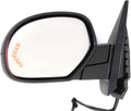Kool Vue Right Power Heated Mirror for Chevrolet Tahoe Suburban 1500 2007-2014, Power Fold, Signal Light, Memory, Puddle Lamp, Passenger Side, Chevy Accessories, 2 Caps, No Off Road Pkg