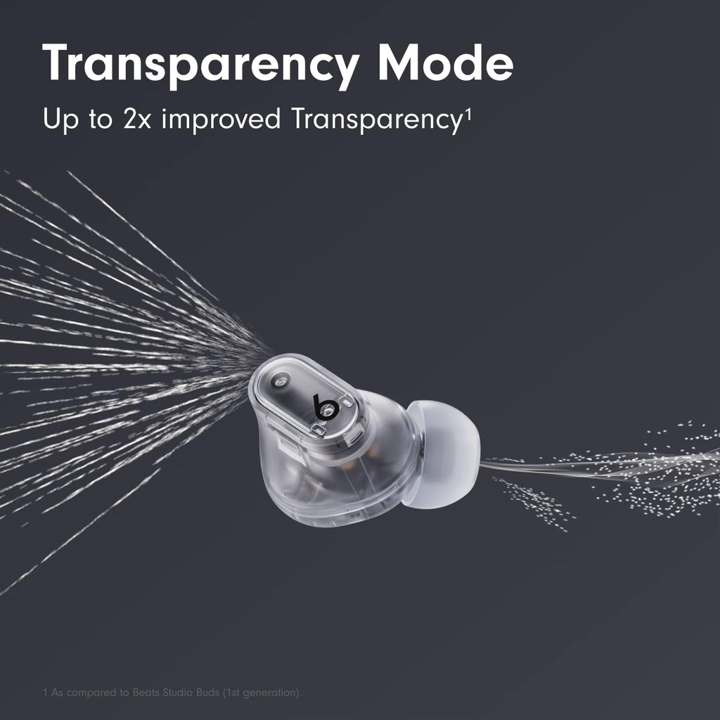 Beats Studio Buds + True Wireless Noise Cancelling Earbuds - Transparent (Renewed Premium)