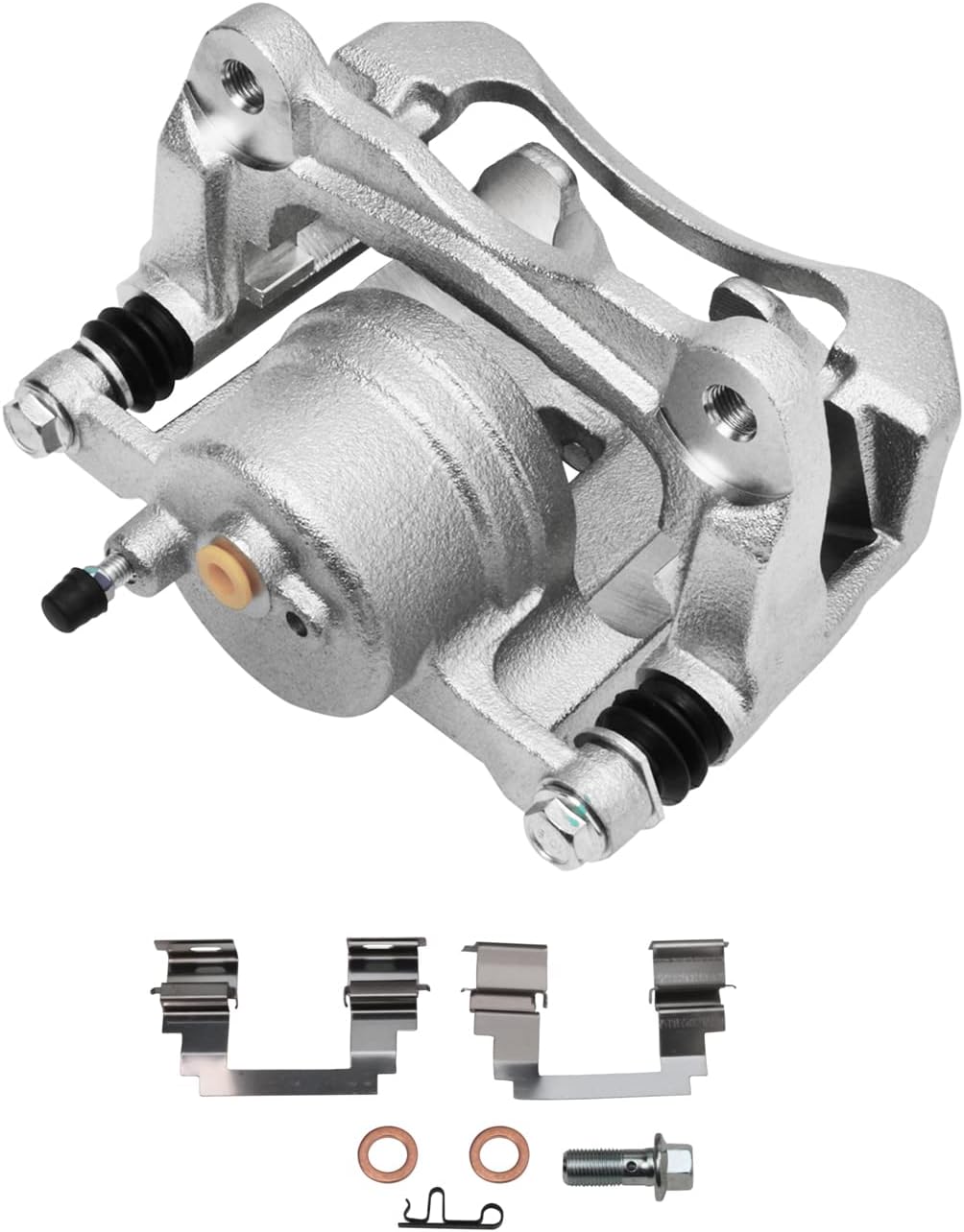 Detroit Axle - Front Brake Calipers for 2003-2008 Toyota Corolla Matrix Pontiac Vibe 2004 2005 2006 2007 Disc Brake Calipers w/Bracket Replacement [Metal Piston Only Option Available]