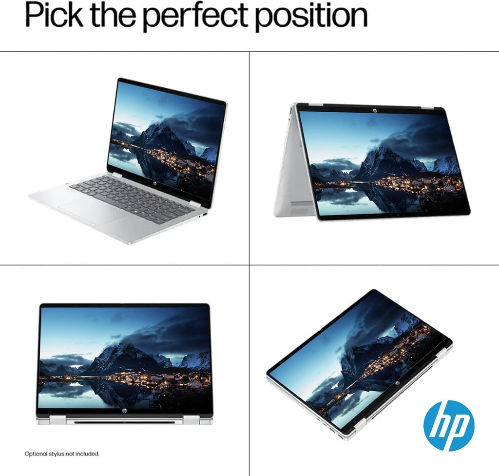 HP OmniBook 5 Flip 2-in-1 Laptop, 14' 2K Touchscreen Display, Intel Core 5 120U Processor, 8GB RAM 1TB SSD, Wi-Fi 6E, Bluetooth 5.3, Backlit Keyboard, 256gb 9H docking station, Windows 11 Home, Silver
