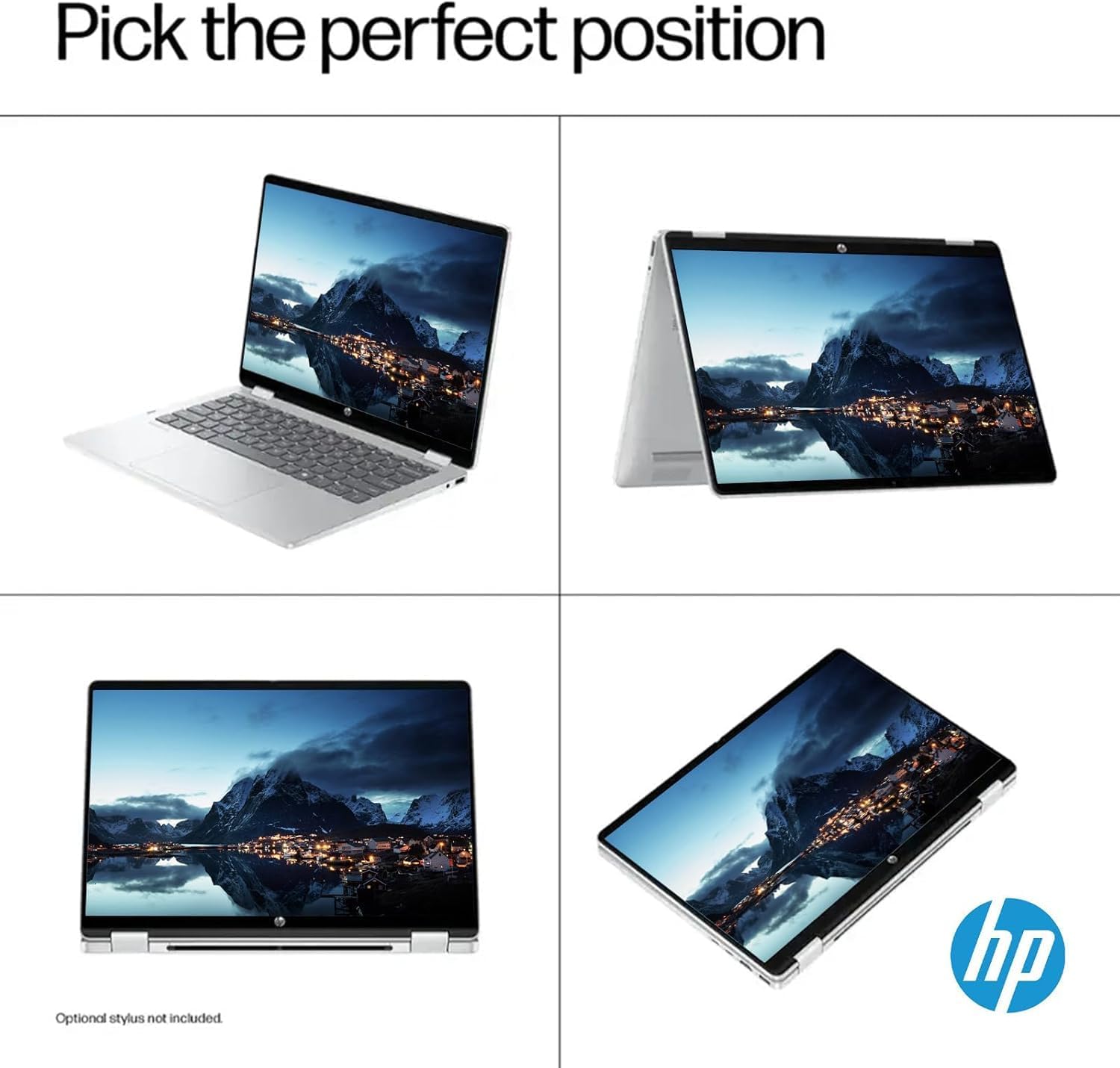 HP OmniBook 5 Flip 2-in-1 Laptop, 14' 2K Touchscreen Display, Intel Core 5 120U, 8GB RAM 512GB SSD, Wi-Fi 6E, Bluetooth 5.3, Backlit Keyboard, 256gb 9H Docking Station, Windows 11 Home, Silver