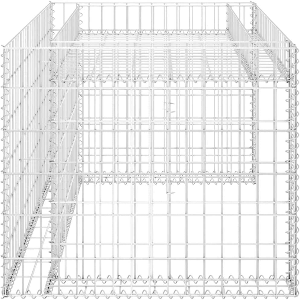 Lawn Mower Garage - Heavy Duty Steel Wire Weatherproof Outdoor Shed with Raised Bed Planter Protective Cover for Garden Tools Silver 43.3 x 31.5 x 23.6 Inch