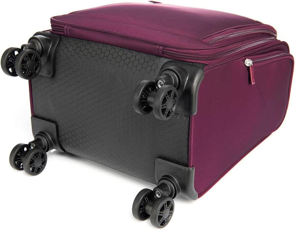 Verage Carry On Underseat Luggage with Wheels & USB Port, 14 Inch Wheeled Spinner Bag Carry-on Luggages for Airlines, Lightweight Suitcase Men Women, Pilots and Crew (14.5-Inch Plus Underseat)