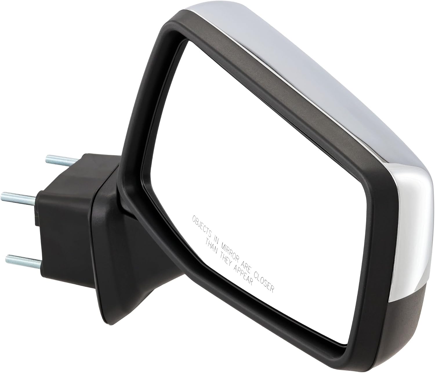 JC Whitney Right Power Heated Mirror for GMC Sierra 1500 2019-2023 Manual Fold With Memory; Without Signal Light, Blind Spot Monitor, Puddle Lamp & Auto-Dimming Chrome New Body Style JGM230ER