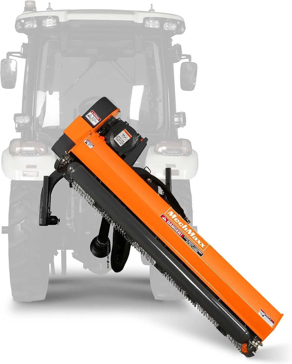 MechMaxx 65' Inch PTO Drive 3 Point Hitch Offset Flail Ditch Bank Mower for 30-60HP CAT 1 Tractor, 85'' Offset Distance,60°/90° Rotation Angle, 28 Hammers, Model VAM65