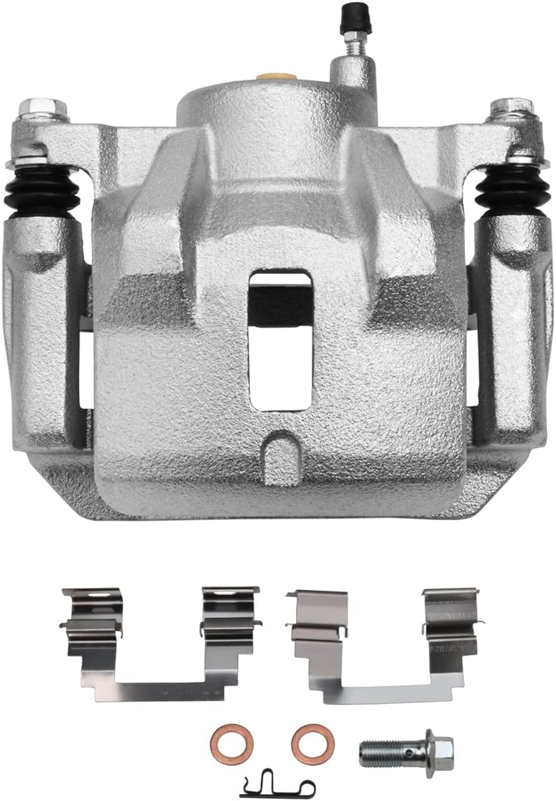 Detroit Axle - Front Brake Calipers for 2003-2008 Toyota Corolla Matrix Pontiac Vibe 2004 2005 2006 2007 Disc Brake Calipers w/Bracket Replacement [Metal Piston Only Option Available]